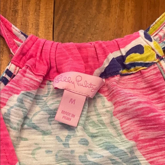 Lilly Pulitzer Vibrant Pink Floral Razorback Tank Top - Picture 2 of 6